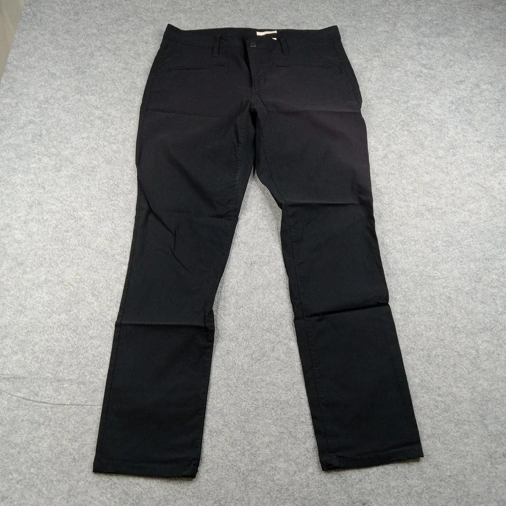 DKNY Jeans Pants Womens 12 Black‎ Stretch Twill Straight Leg Dress Work Office
